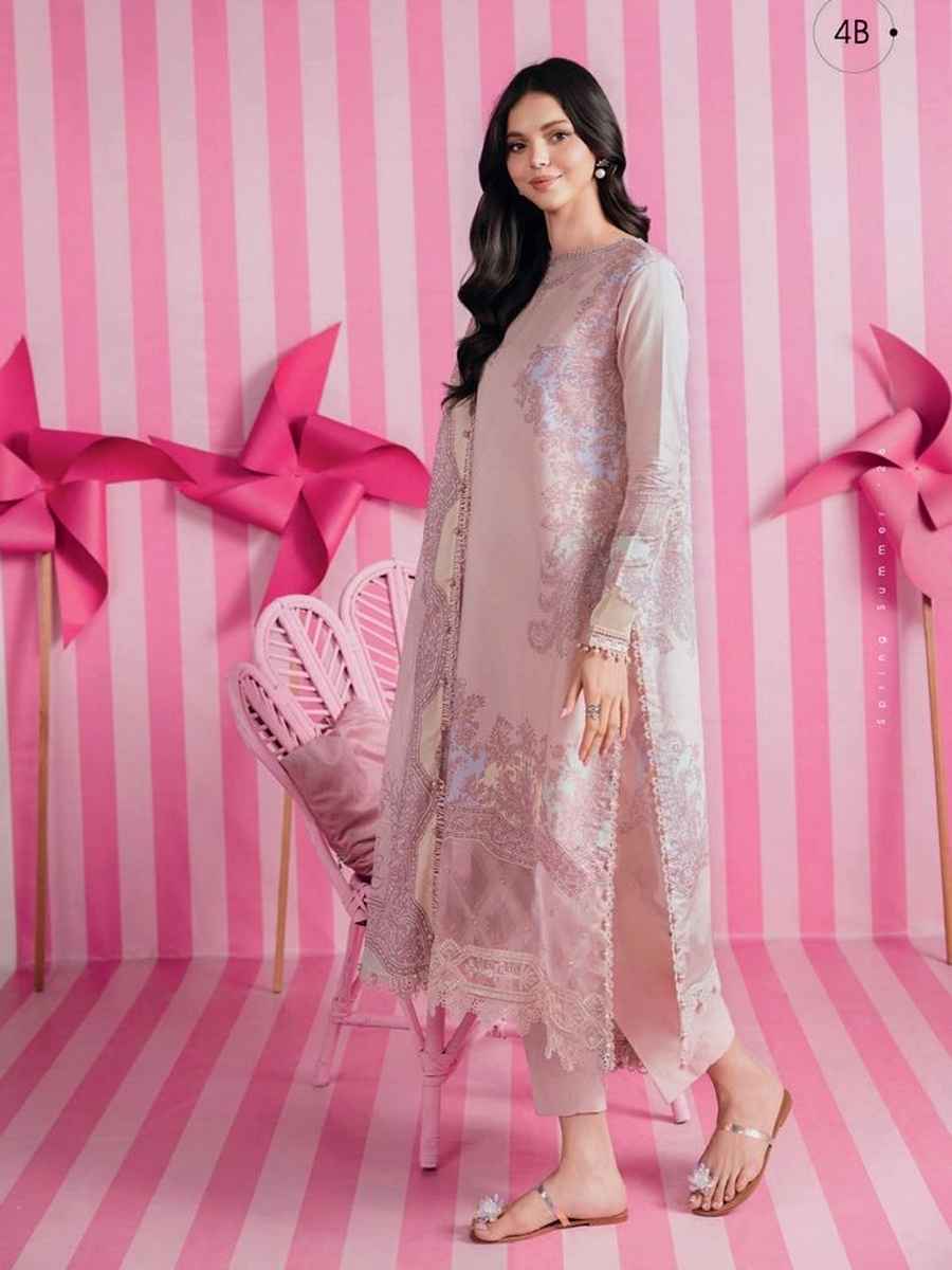 04-B M/BASICS BY MARIA.B SPRING SUMMER ‘26 COLLECTION UNSTITCHED EMBROIDERED LAWN 3 PIECE SUIT MB-CUSV13-04-B - Image 1
