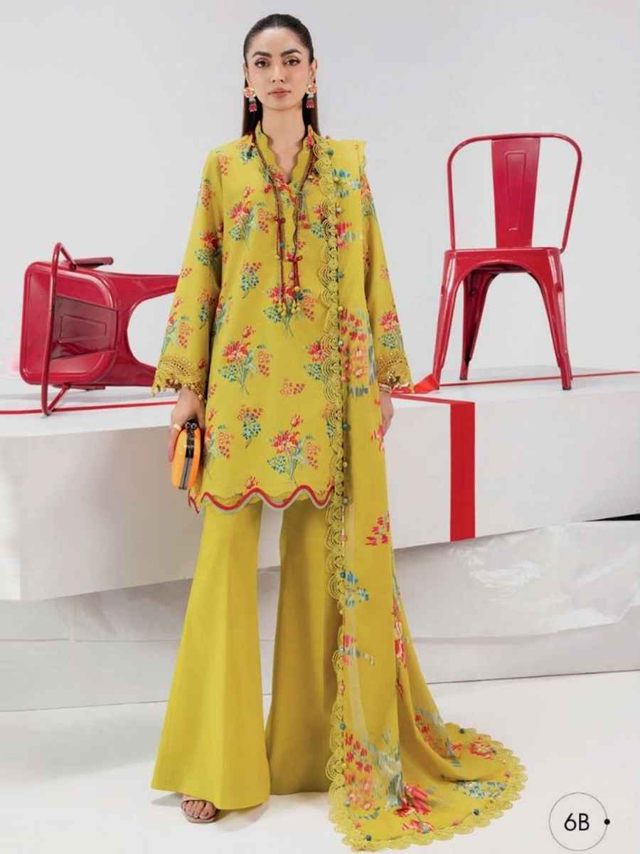 06-B M/BASICS BY MARIA.B SPRING SUMMER ‘26 COLLECTION UNSTITCHED EMBROIDERED LAWN 3 PIECE SUIT MB-CUSV13-06-B - Image 1