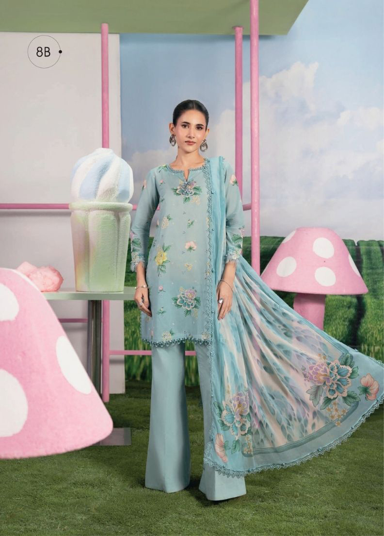 Maria.B. M.Basics.pdf - 72 M/BASICS BY MARIA.B SPRING SUMMER ‘26 COLLECTION UNSTITCHED EMBROIDERED LAWN 3 PIECE SUIT MB-CUSV13-08-B - Image 1