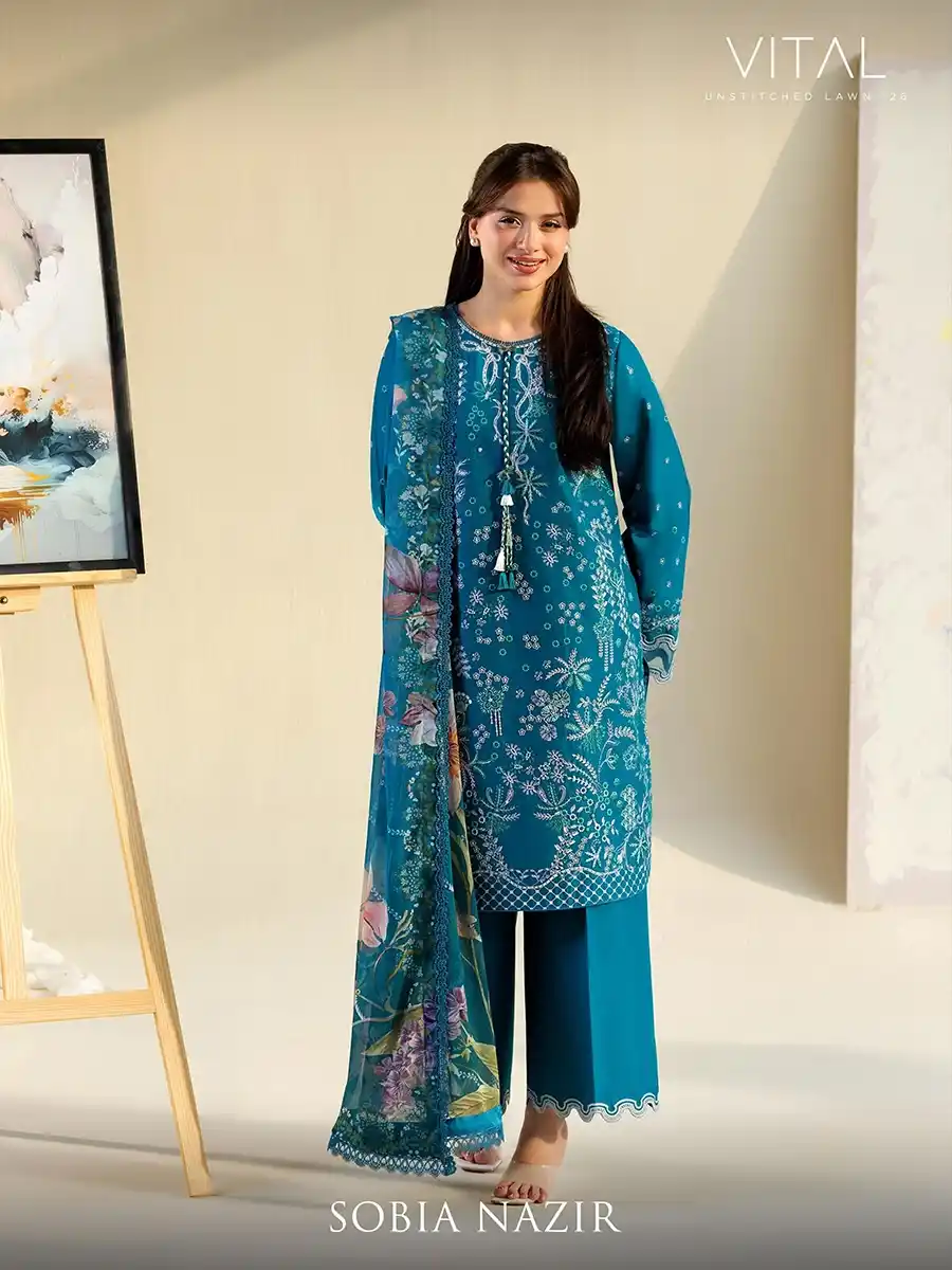 69 VITAL BY SOBIA NAZIR '26 COLLECTION UNSTITCHED LAWN V-7A - Image 1