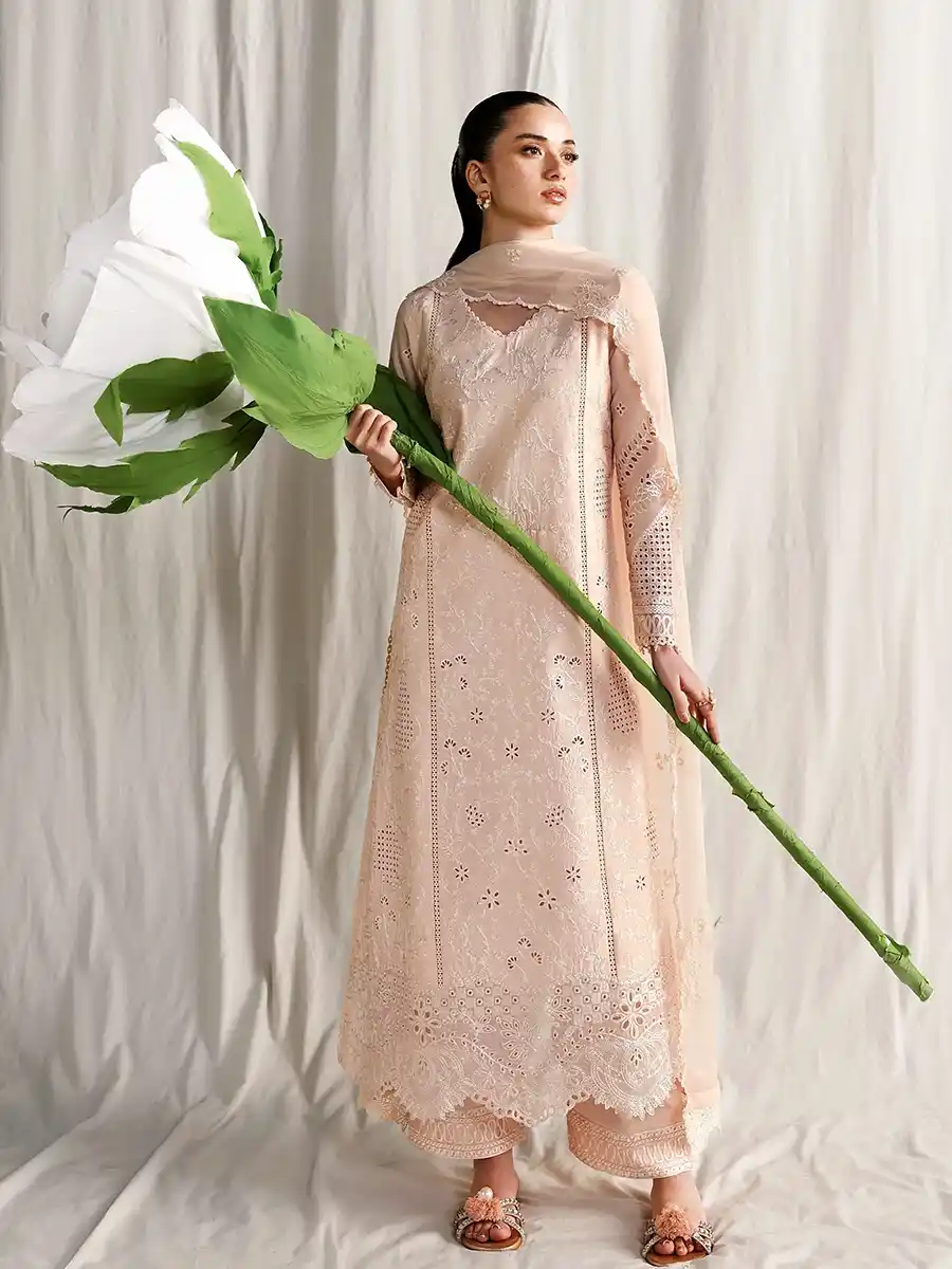 76D AZURE Luxury Lawn Unstitched Embroidered 3 Piece Suit AZ’26 Drees Name - Petaline Lawn-76- Eid Drop-2 - Image 1