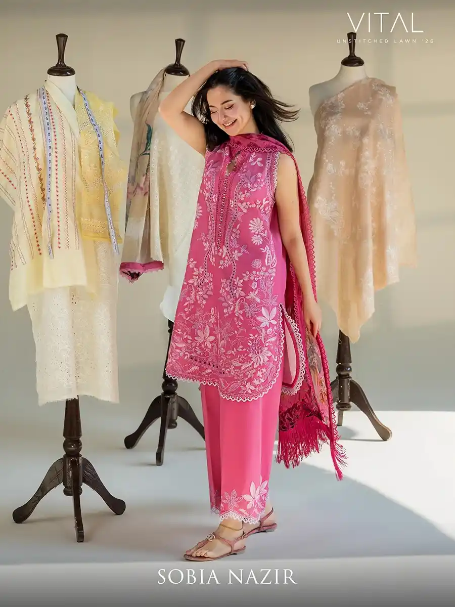81 VITAL BY SOBIA NAZIR '26 COLLECTION UNSTITCHED LAWN V-8A - Image 1