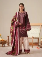JoJo by Bin Ilyas Unstitched Embroidered Lawn 3 Piece Suit Summer Collection’26 - D-81B