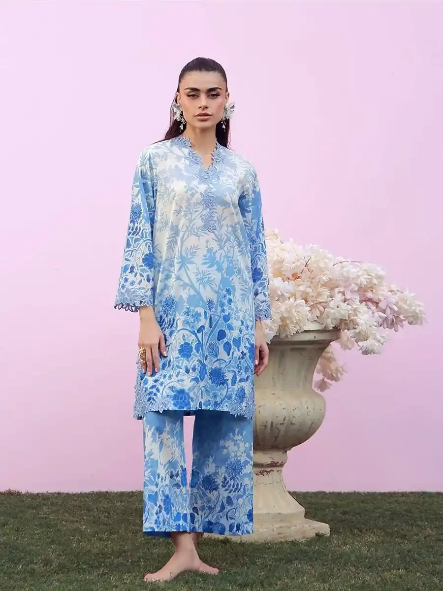 SS-26-27-A MIRHA BY SAHAR BLUE MEADOW SS1-26-27 - Image 1