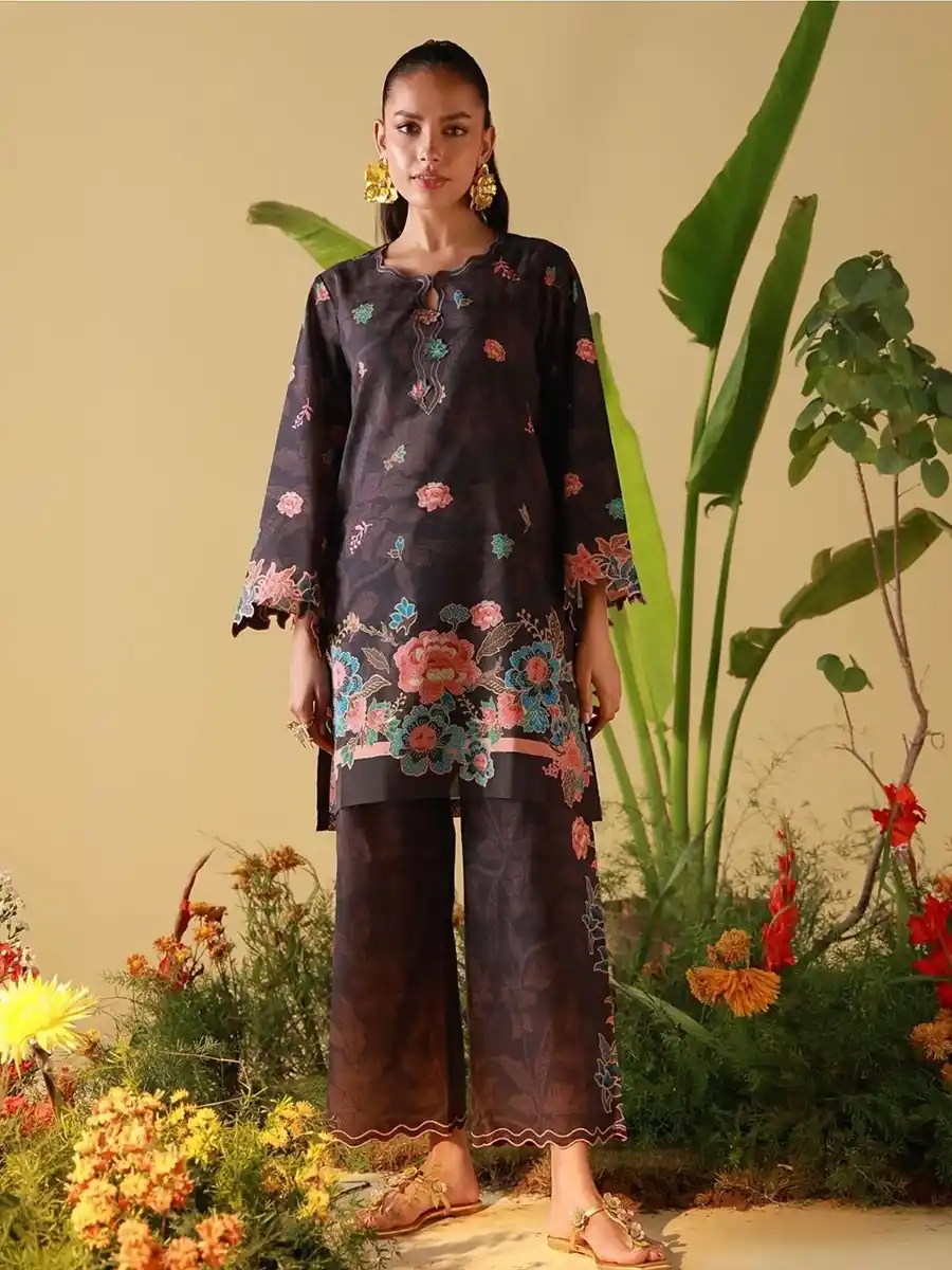 SS-26-30-A MIRHA BY SAHAR COFFEE BLOOM SS1-26-30 - Image 1