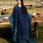 AZURE Luxury Lawn Unstitched Embroidered 3 Piece Suit AZ’26 Drees Name - Blueberry Lawn-81- Eid Drop-2